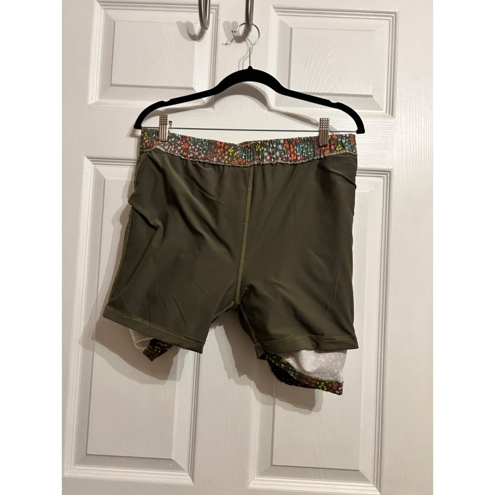 Lands' End Skort Women' 12P Calico Floral Green Cottagecore Country Girl Green - Picture 9 of 16